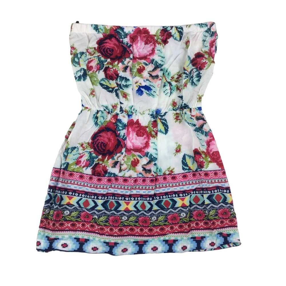 Forever 21 Strapless Floral Top Small
